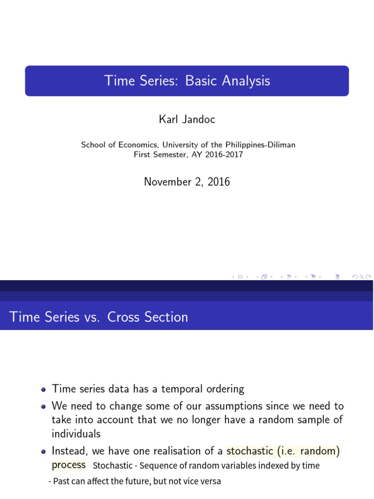 Time Series Analysis Fundamentals | PDF | Ordinary Least Squares ...