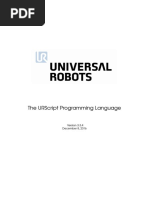 The Urscript Programming Language: December 8, 2016