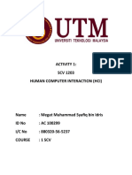 Activity 1: SCV 1203 Human Computer Interaction (Hci)