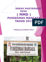 Musyawarah Masyarakat Desa: Puskesmas Mangasa TAHUN 2017