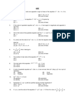 Quadratic Equations and Exp