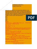 Exercícios de PA e PG resolvidos e propostos