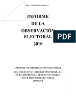 Informe electoral Insumisas 2010