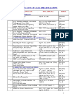 List of STR'S and Specifications: A. Block Instrument