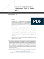 Muelle Factores de Riesgo en el bajo desempeño académico PISA y desigualdad social en el Perú, según PISA 2012