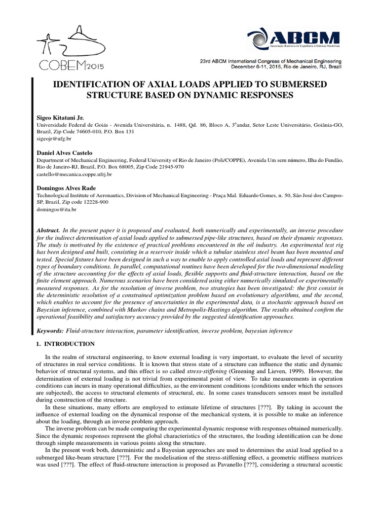 Cobem2015 v03 | PDF | Statistical Inference | Inverse Problem