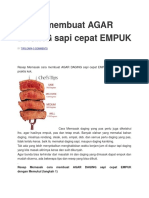 Resep Membuat AGAR DAGING Sapi Cepat EMPUK