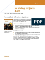 Commercial Diving Projects Inland/inshore: Diving at Work Regulations 1997 Approved Code of Practice and Guidance