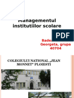 Managementul Institutiilor Scolare