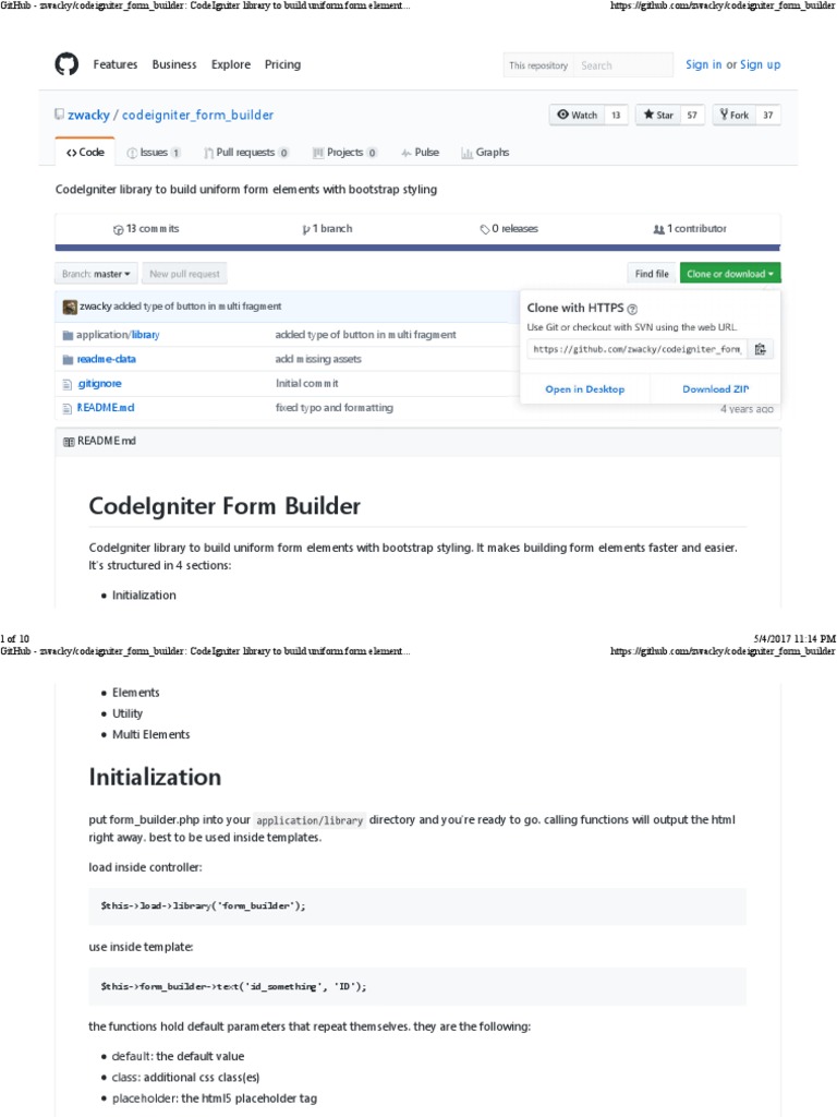 Codeigniter - Form - Builder - CodeIgniter Library To Build Uniform ...