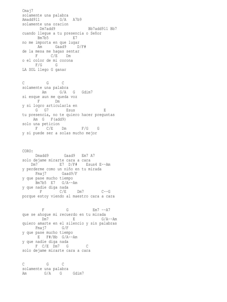 Cara A Cara Marcos Vidal Acordes cara a cara marcos vidal acordes