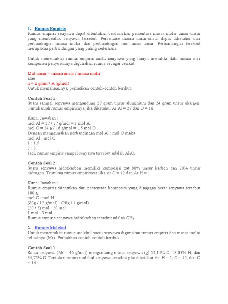 Rumus Empiris