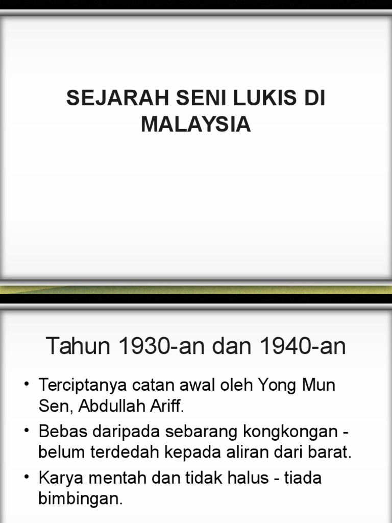 Sejarah Seni Lukis Di Malaysia (3)