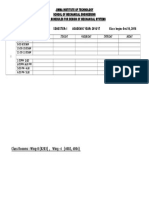 Class Schedule Semester I_Year III _2009 n