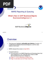 Mars Reporting & Querying: What'S New in Sap Businessobjects Businessintelligence 4.1