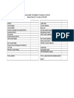 (Eeff) Balance Sheet - Statement of Financial Position