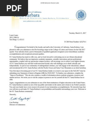 ucsb admissions decision letter