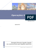 Exemplo Extração Líquido Líquido Contracorrente para Líquidos Imiscíveis
