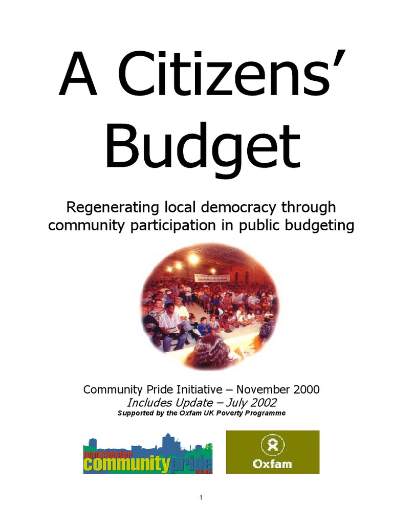 Community Participation in Budgeting | PDF | Democracy | Political ...