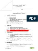 Abdominal exam checklist