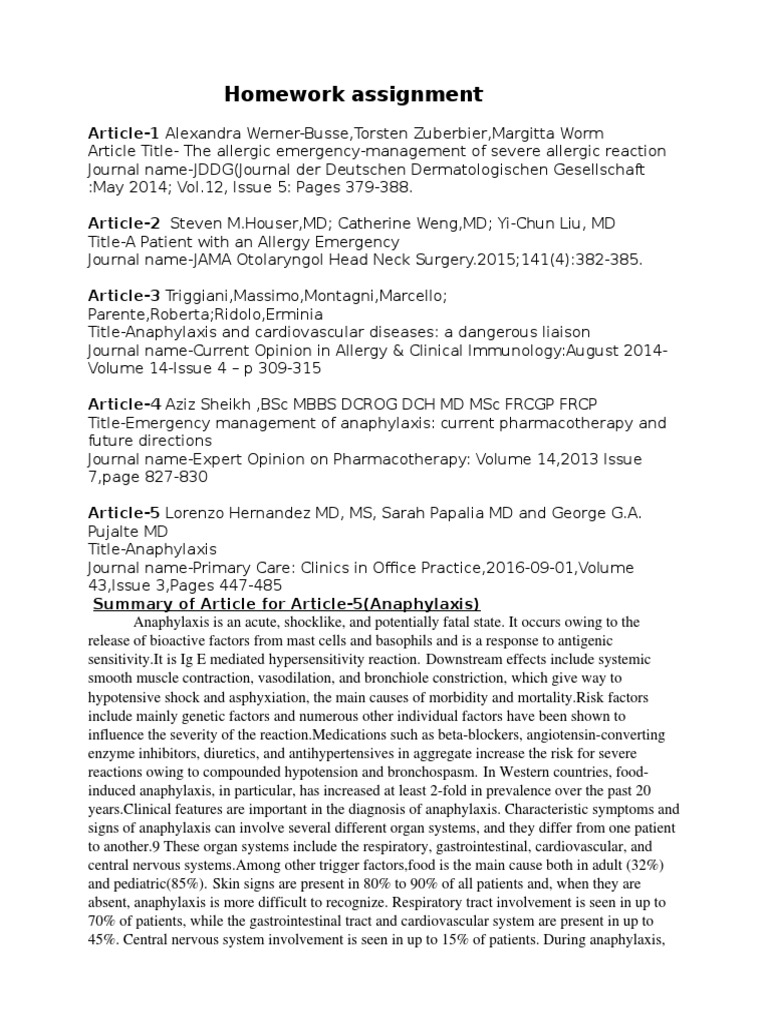 EM Assignment | PDF | Allergy | Immunology