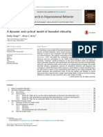 A Dynamic and Cyclical Model of Bounded Ethicality 2016 Research in Organizational Behavior