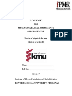 LOG BOOK For Objective Assessment C-P I & II KMU