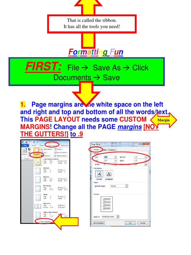 First:: File Save As Click Documents Save | PDF | Writing | Graphic Design