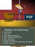 Master of Ceremony: Public Speaking