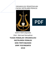 Makalah Organologi Pengetahuan Tentang Musik Instrumen Perkusi