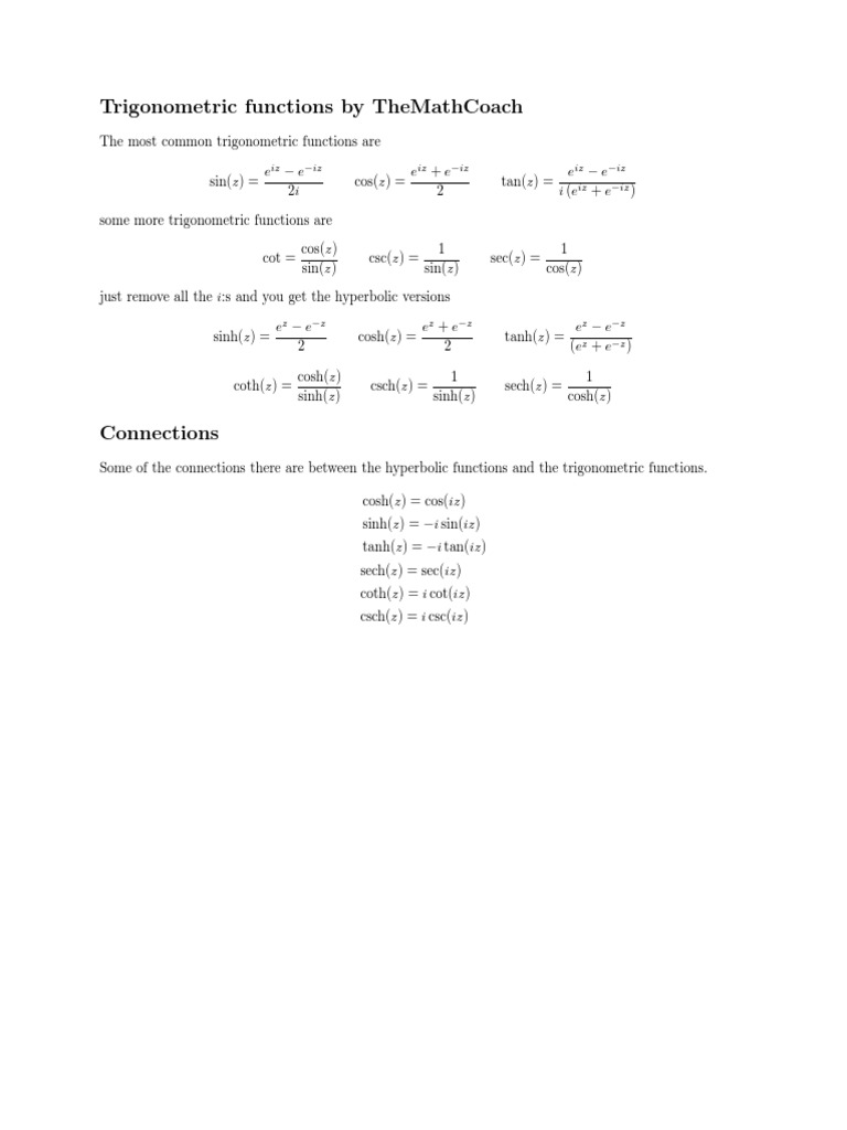 Trigonometric Functions | PDF