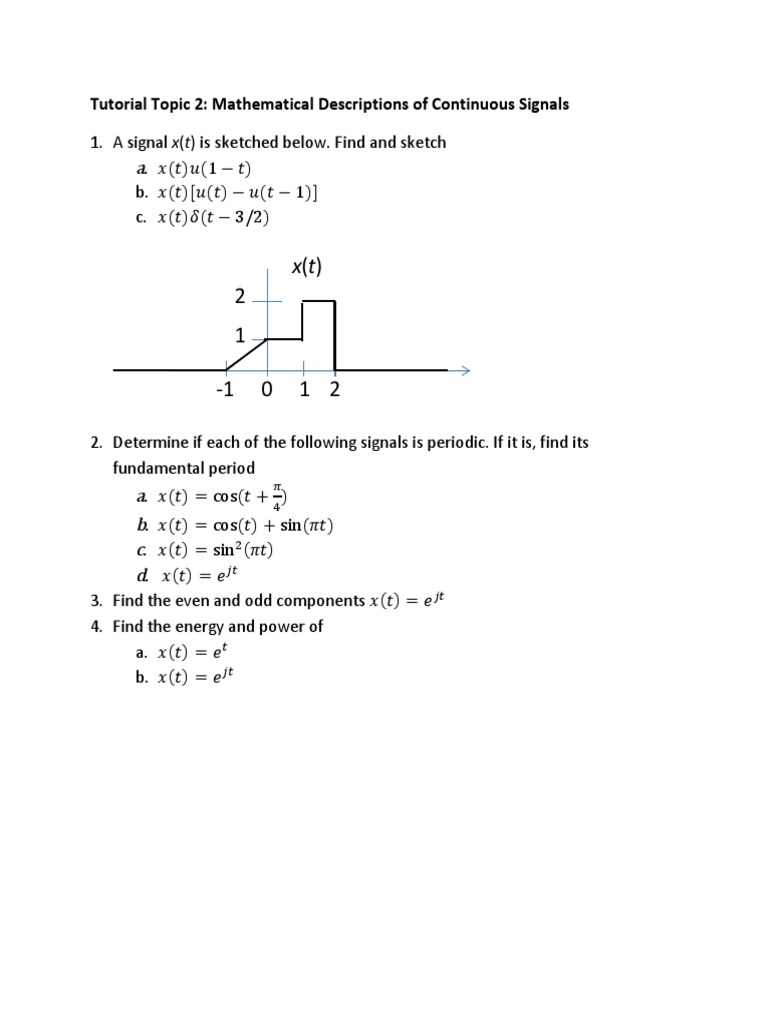 Mathematical Analysis of Continuous Signals | PDF | Teaching Methods ...