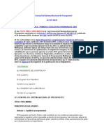 Ley General Del Sistema Nacional de Presupuesto