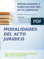 Modalidades y Simulacion Del Acto Juridico 