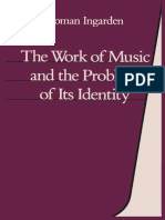 INGARDEN, Roman, Jean G. Harrell (Eds.) - The Work of Music and The Problem of Its Identity