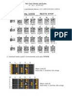 第二部分：和弦和音階 1. Common Major Chords and Relative Minors 常用大調和弦和對應的小調和弦