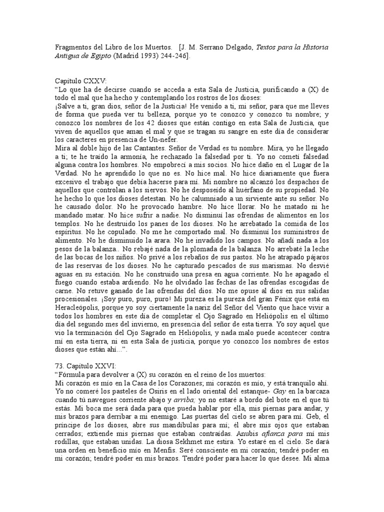 Fragmentos del Libro de los Muertos | PDF | Religión y creencia
