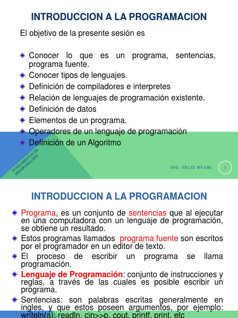 Elementos de Un Programa | PDF | Programa de computadora | Programación