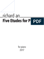 Five Etudes For Piano Cover