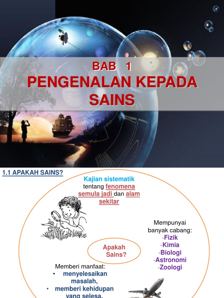 Sains T1 Bab 1 - Pengenalan Kepada Sains PDF | PDF