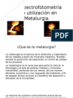 La Espectrofotometría y Su Utilización en Metalurgia