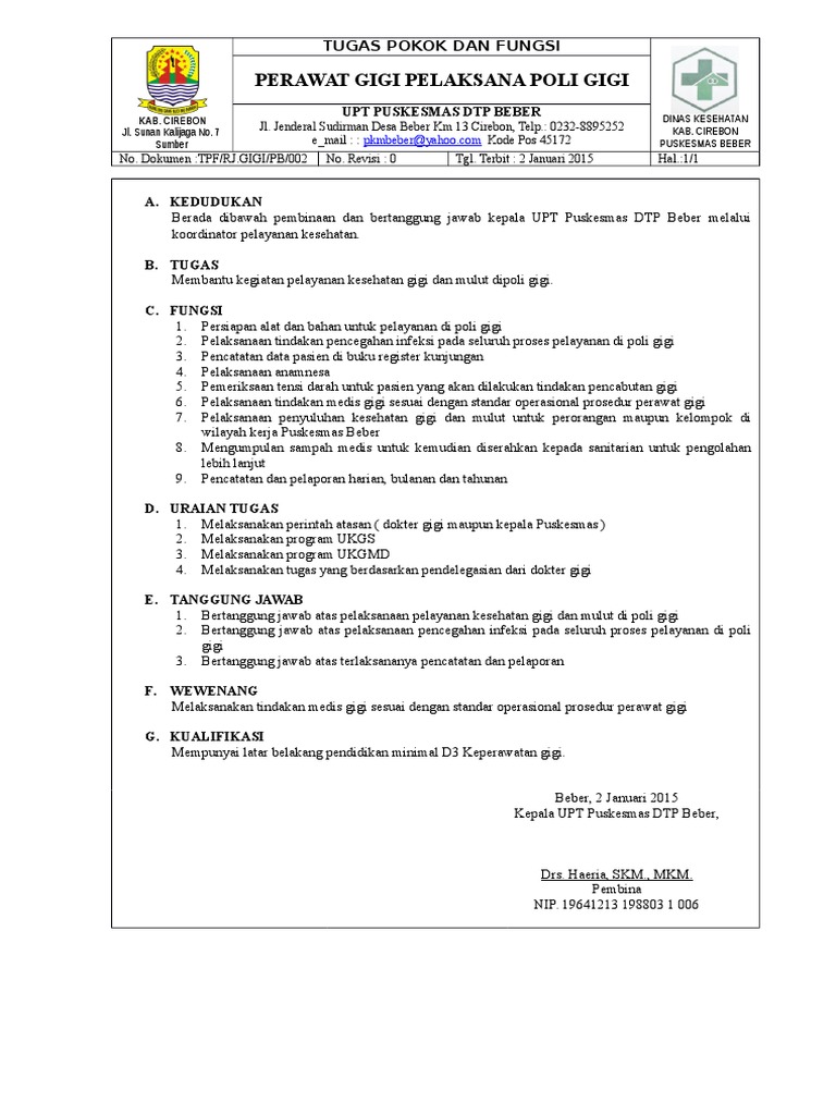 Uraian Tugas Wewenang Dan Tanggung Jawab Skm Di Puskesmas