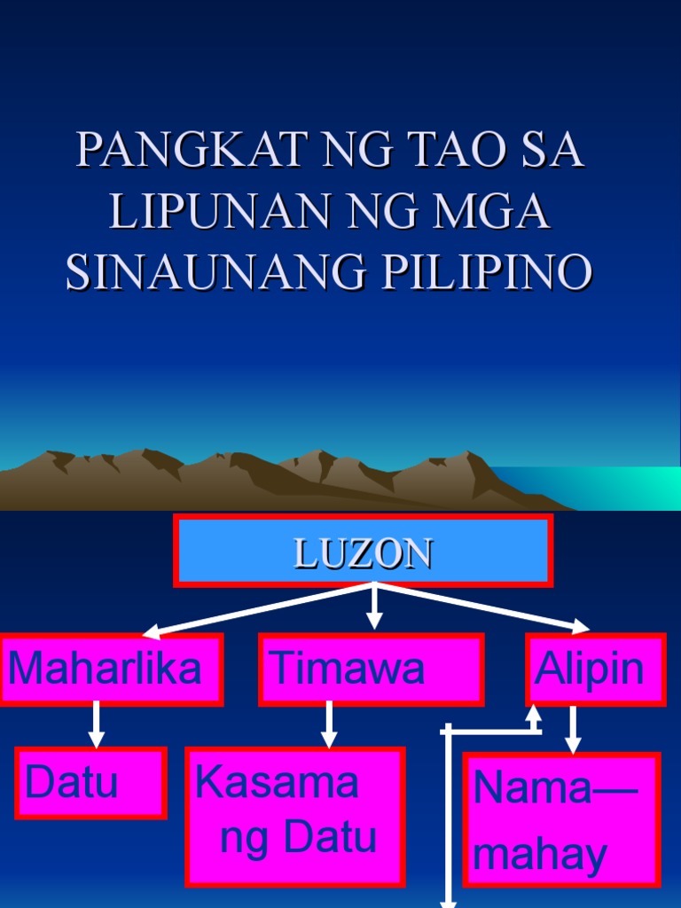 Pangkat Ng Tao Sa Lipunan Ng Mga Sinaunang