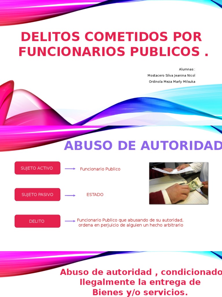 Delitos Cometidos Por Funcionarios Publicos Policía Delito