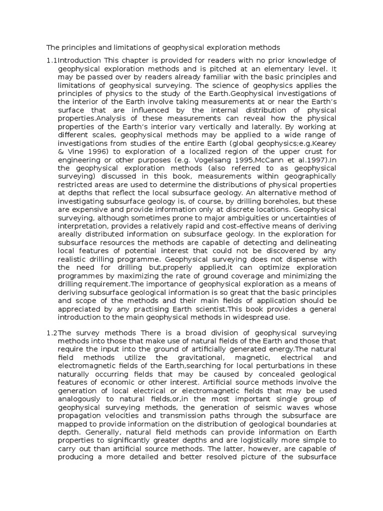 Detecting and Delineating Subsurface Features Through Geophysical ...