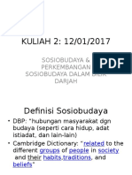 Sosiobudaya & Perkembangan Sosiobudaya Dalam Bilik Darjah