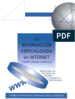 La Información Especializada en Internet. CSIC