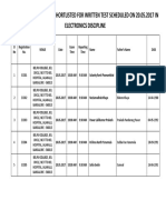 Electronics Written Test