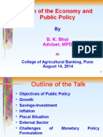 State of Economy and Public Policy - Presentation by Dr. B.K. Bhoi