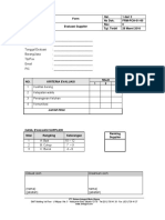 Form Evaluasi Supplier ISO9000